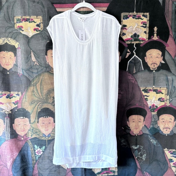 Helmut Lang White 'Swift' Drape Back Dress - Picture 11 of 13